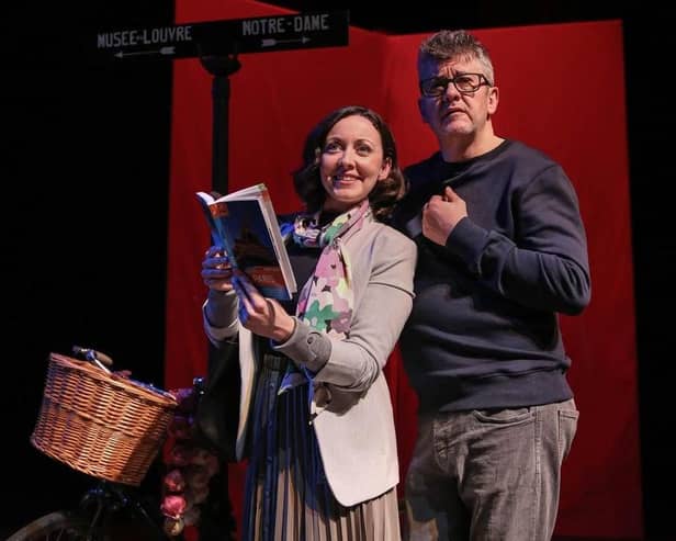 Joe Pasquale and Sarah Earnshaw in April in Paris.