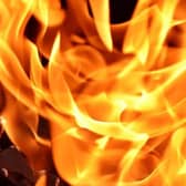 Firefighters tackled the blaze.
