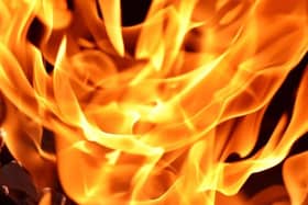 Firefighters tackled the blaze.