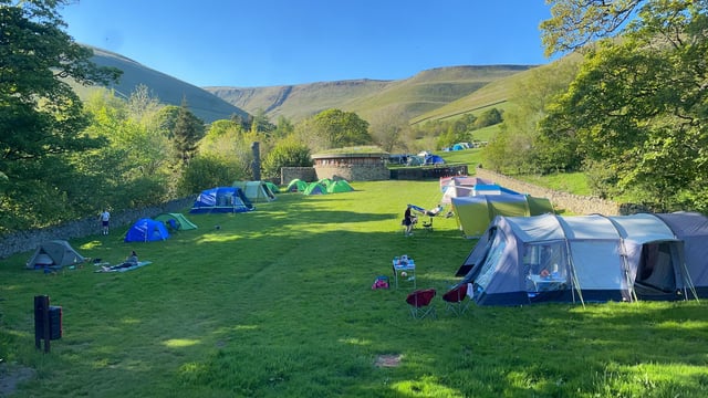 Upper Booth Campsite is spread over two fields.