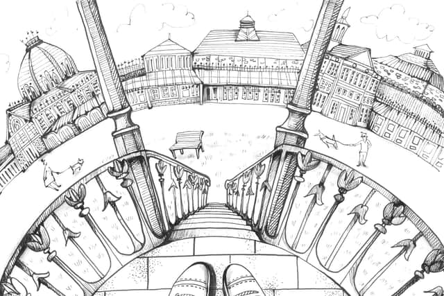 Some of Andrea's illustrations for the 150 years of the Pavilion Gardens Colouring Book