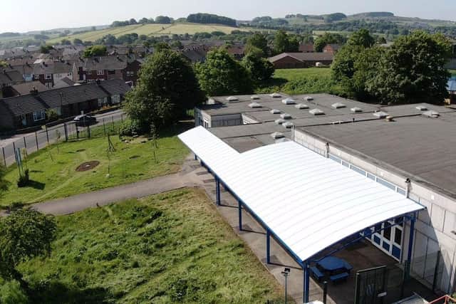 The canopy will provide an all-weather shelter for school activities and community events. (Photo: Sarah Dakin/Tarmac)