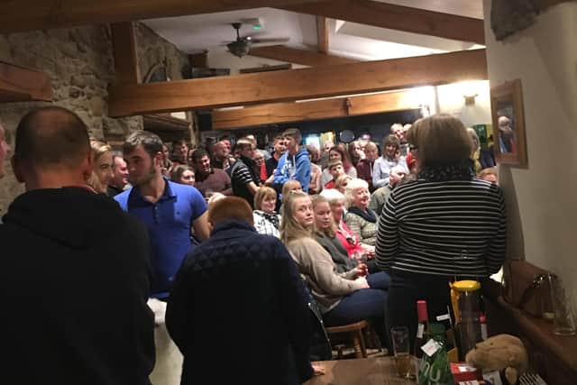 It was standing room only at the Travellers Rest.