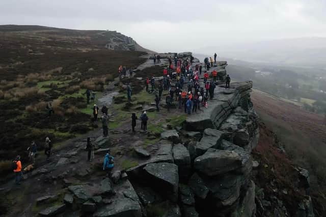 Almost 250 people turned up to a Christmas Day walk across the Peak District to ensure no one spent the day alone. Pic submitted