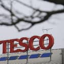 Tesco logo. (Pic credit: Daniel Leal / AFP via Getty Images)