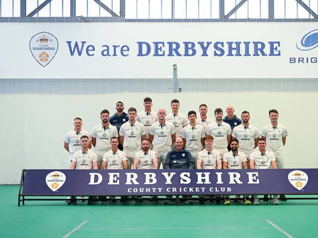 The Derbyshire squad were frustrated in their attempts to start the season.