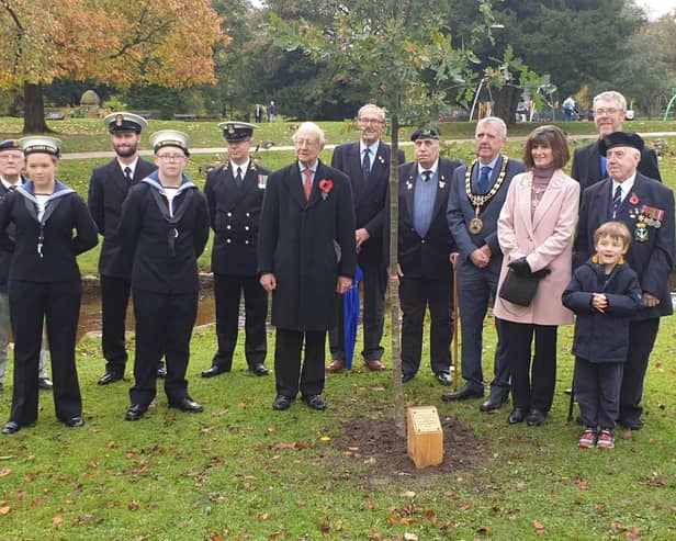 Cadets, officers, and Royal Navy Veterans were joined by Mayor Paul Hardy, his wife, and the Rev Andrew Parker.