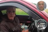 Moment nervous dealer is caught with £10k drug stash
