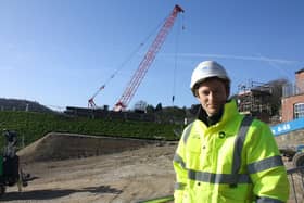 Tom Greenwood from the Canal and River Trust charity at Toddbrook Reservoir.