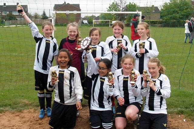 The league-winning Buxton JFC Girls Pellets U11s. Photo contributed.