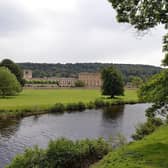 Chatsworth is thought to be the inspiration for the book's estate of Pemberley, Mr Darcy's ancestral home: "‘a large, handsome, stone building, standing well on rising ground, and backed by a ridge of high woody hills."