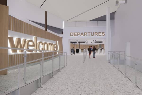 How the new entrance to the security hall at EMA could look