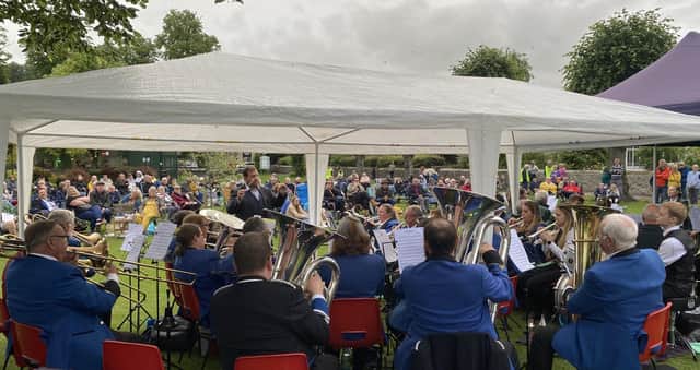 Brass in the Park concert at Bakewell Recreation Ground in aid of the Rob Burrow Motor Neurone Disease (MND) Research Appeal.
