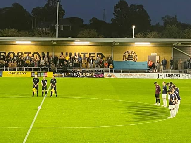 A minute's silence before Buxton's game at Boston to mark the death of the Queen.