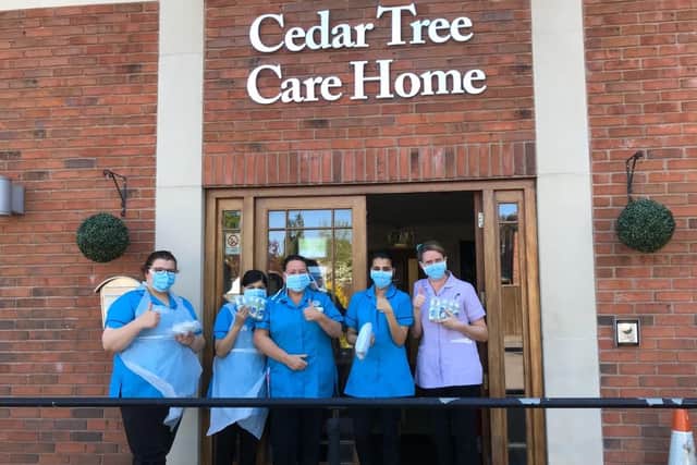 Staff from Derby's Cedar Tree Care Home are among those who have received donations of vital equipment.