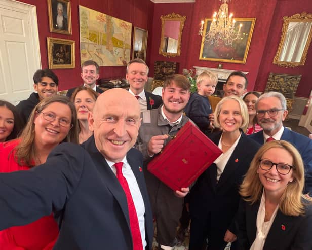 Chancellor John Healey was joined by East Midlands Mayor Claire Ward at budget announcement.