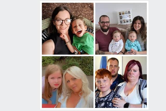 Some of the families featured in the DT who have been battling with the council over their children's special educational needs. Cally Hewer, 39, and her son Phoenix Ray, 5, who has complex special needs has been forced to stay at home – after his mobility equipment did not fit in the mainstream school classroom. Twins Noah and Riley Askew, have been both diagnosed with have been diagnosed with autism spectrum disorder and are nonverbal. Their parents John Askew and Kimberley Webb spent 12 months fighting to get an Education, Health and Care Plan (EHCP). Nichola Rodgers’ daughter Jasmin Featherstone has been off school for two years waiting for a place at a school for children with special educational needs. Vincent and Rachel Greaves are disappointed with the council as their son Oscar has to be homeschooled due to lack of places in special school.