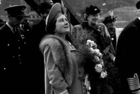 Her Majesty looking around Ladybower Reservoir on the official opening in 1947.