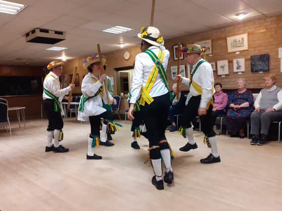 Chapel Morris Dancers at Sparrowpit W.I. Meeting