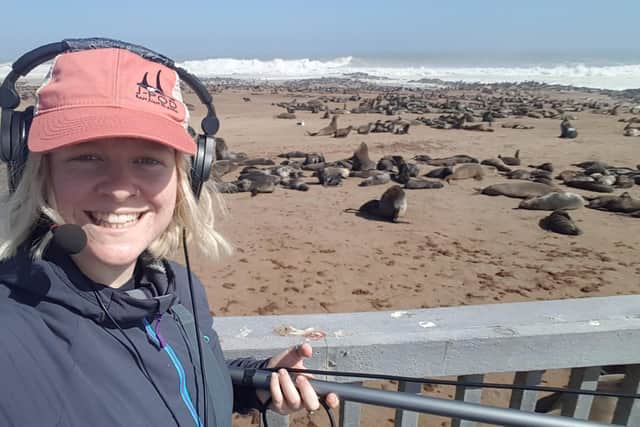 Emma Longden during field research in Namibia