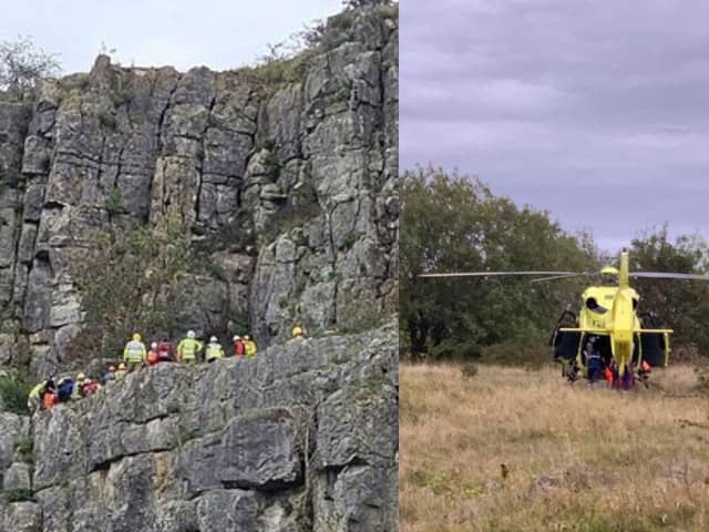 Edale Mountain Rescue was called to assist a climber, who had taken a 10 metre fall in the Horseshoe Quarry area of Stoney Middleton.  Despite wearing a helmet,  the climber sustained a serious head injury.