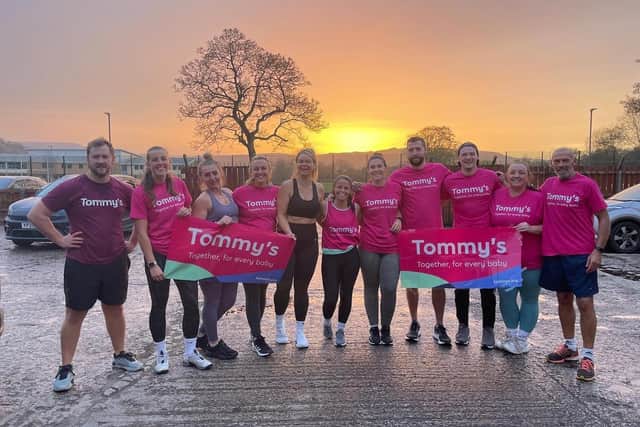 Amy Hawtin and her friends who did a 12-hour exercise-athon to raise money for Tommy's the baby loss charity. Pic submitted.
