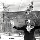 Andrew Pugh at Heights of Abraham cable car system in Matlock Bath in 1984.