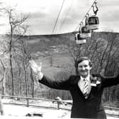 Andrew Pugh at Heights of Abraham cable car system in Matlock Bath in 1984.