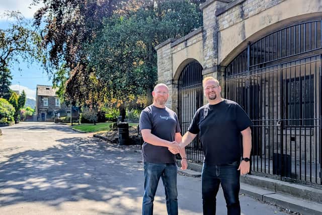 Councillor Damien Greenhalgh with Mike Ball, owner of Twig