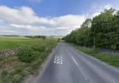 The route is closed following a crash.