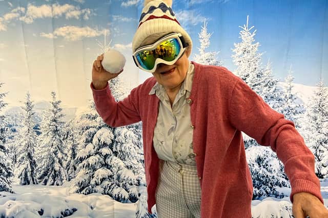 Branksome resident Anne MacDonald aged 89, loved the snowball throwing game
