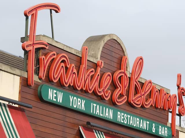 Frankie and Benny's restaurants are at risk.