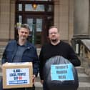 High Peak MP Jon Pearce, Left, And High Peak Borough Cllr Damien Greenhalgh Submitted A Petition To Derbyshire County Council Against Its Money Saving Plan To Close Glossop Waste Tip.