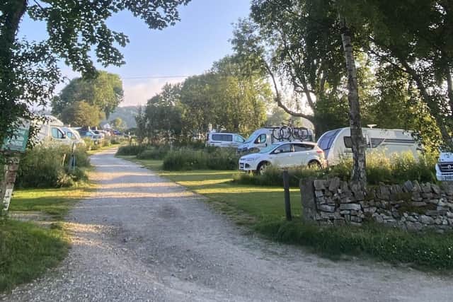 Campers at Dale Farm, Great Longstone, have walks, cycle trails and beautiful countryside within easy reach.