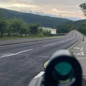 Officers undertook speed checks along the route.