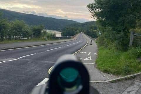 Officers undertook speed checks along the route.
