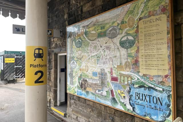 The signs help to guide people around the station site.