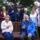 Disley Footpaths Society celebrates 25 years by installing new bench from recycled plastic. Photo Disley Parish Council