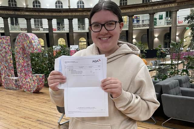 Abbi Colclough, from Dove Holes, got a grade 5 in GCSE English at Buxton and Leek College