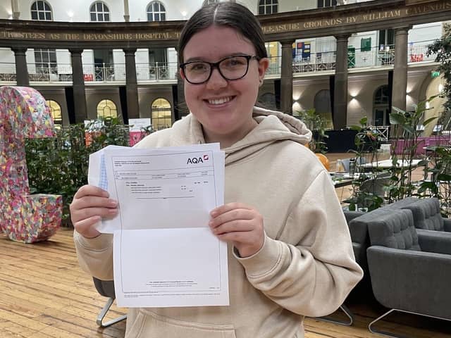 Abbi Colclough, from Dove Holes, got a grade 5 in GCSE English at Buxton and Leek College