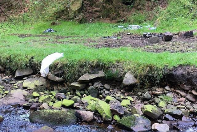 Some of the rubbish was polluting the River Ashop. (Photo: Contributed)