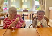 Brookfields Nursing Home resident Mavis Bates with Skye Fearnehough