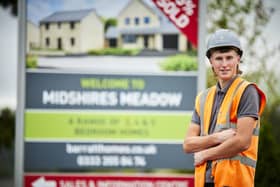 Barratt Homes at Midshires Meadow in Whaley Bridge apprentice bricklayer Ned Riley
