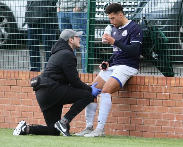 Warren Clarke suffered a new injury to the knee which had already forced him to miss most of the season.