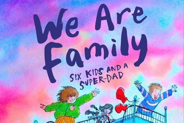 Front cover of Oliver Sykes new children's poetry book We Are Family: Six Kids and a Duper-Dad
