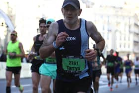 Dave Finch on his way to record glory in Spain.