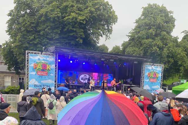 The rain didn't dampen spirits at Buxton's first Eat in the Park