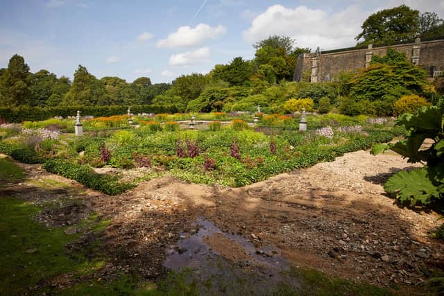 Tonnes of silt and water deposited on Lyme's Italian Garden after the flood. (Photo: National Trust Images/Mark Waugh)