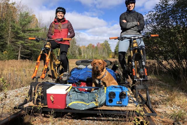 Riding the Rails is a mountain bike film about a rider and his wife who travel along  abandoned railways to access remote camping, fishing and biking.