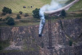 Derbyshire photographer Villager Jim captured the dramatic moment the train went over the edge.